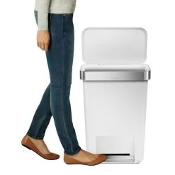 Simplehuman 45 Litre Plastic Pedal Bin With Liner Pocket -Comfortable Home 1000068129 alt03