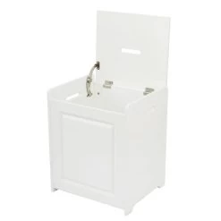 Lloyd Pascal Verona White Laundry Basket 10 Lloyd Pascal Verona White Laundry Basket -Comfortable Home 1000087265 alt02
