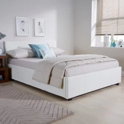 GFW Seattle Ottoman Storage White Bed Frame -Comfortable Home 1000088792 alt01