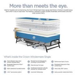 Jay-Be Crown Windermere Folding Guest Bed -Comfortable Home 1000097079 alt02