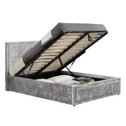 Birlea Hannover Steel Crushed Velvet Ottoman Bed -Comfortable Home 1000113470 alt02
