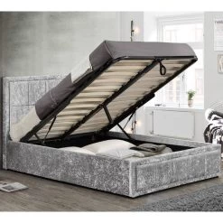 Birlea Hannover Steel Crushed Velvet Ottoman Bed -Comfortable Home 1000113470 alt05