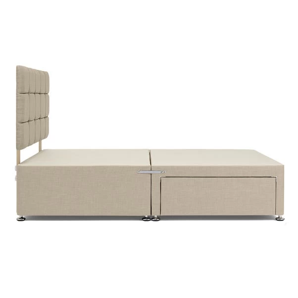Dunelm Universal Cream Linen Divan Base 6 Dunelm Universal Cream Linen Divan Base - Image 4