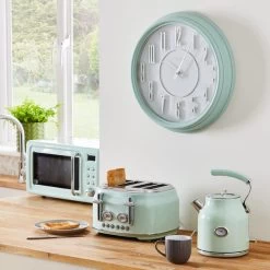 Dunelm Retro Seafoam 4 Slice Toaster -Comfortable Home 1000119985 alt03