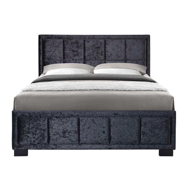 Birlea Hannover Black Crushed Velvet Bed Frame 5 Birlea Hannover Black Crushed Velvet Bed Frame - Image 3