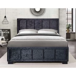 Birlea Hannover Black Crushed Velvet Bed Frame 12 Birlea Hannover Black Crushed Velvet Bed Frame -Comfortable Home 1000125685 alt04
