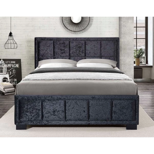 Birlea Hannover Black Crushed Velvet Bed Frame 7 Birlea Hannover Black Crushed Velvet Bed Frame - Image 5