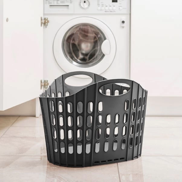 Addis Fold Flat Grey Laundry Basket 5 Addis Fold Flat Grey Laundry Basket - Image 3
