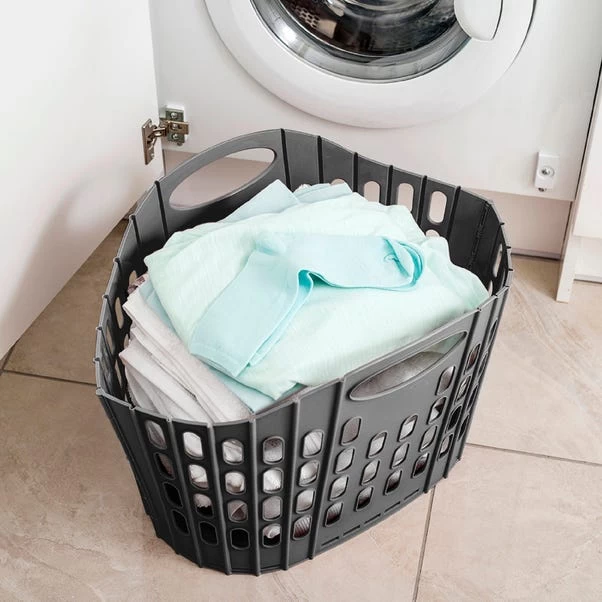 Addis Fold Flat Grey Laundry Basket 6 Addis Fold Flat Grey Laundry Basket - Image 4