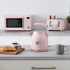 Dunelm Retro 20L 800W Pink Digital Microwave 7 Dunelm Retro 20L 800W Pink Digital Microwave -Comfortable Home 1000141393 alt02
