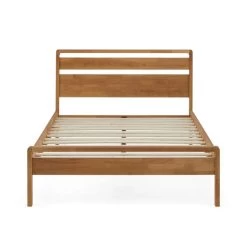 Kyoto Scandi Mid Century Wooden Bed Frame -Comfortable Home 1000147431 alt02