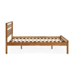 Kyoto Scandi Mid Century Wooden Bed Frame -Comfortable Home 1000147431 alt04