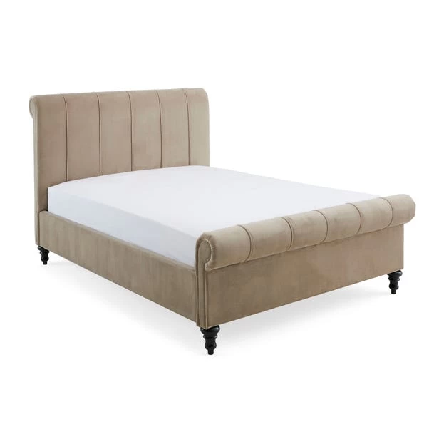 Limelight Classic Taupe Pleated Bed 4 Limelight Classic Taupe Pleated Bed - Image 2