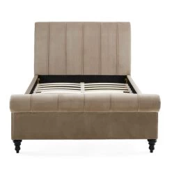 Limelight Classic Taupe Pleated Bed 10 Limelight Classic Taupe Pleated Bed -Comfortable Home 1000147436 alt02