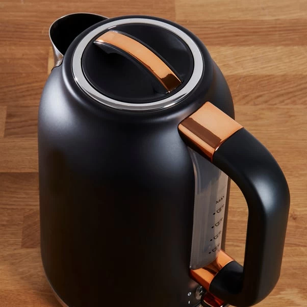 Dunelm 1.7L 3kW Matt Black & Copper Jug Kettle 6 Dunelm 1.7L 3kW Matt Black & Copper Jug Kettle - Image 4