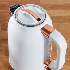 Dunelm 1.7L 3.kW Matt White & Copper Jug Kettle 9 Dunelm 1.7L 3.kW Matt White & Copper Jug Kettle -Comfortable Home 1000150236 alt03