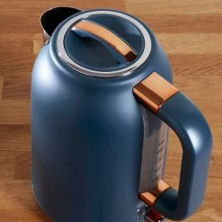 Dunelm 1.7L 3.kW Matt Navy & Copper Jug Kettle -Comfortable Home 1000150238 alt03