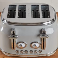 Dunelm Retro 4 Slice Grey Toaster 8 Dunelm Retro 4 Slice Grey Toaster -Comfortable Home 1000155927 alt02