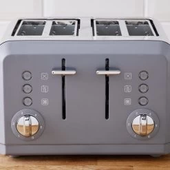 Dunelm Cool Grey Spectrum Toaster -Comfortable Home 1000161965 alt02