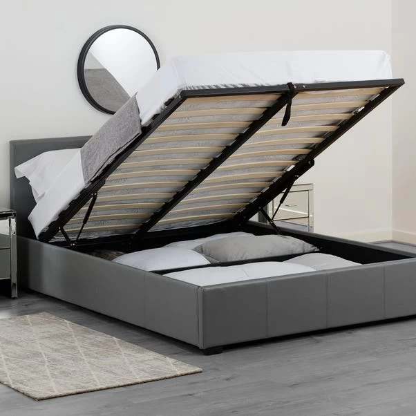 Seconique Waverley Grey Faux Leather Ottoman Bed 5 Seconique Waverley Grey Faux Leather Ottoman Bed - Image 3