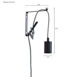 Dunelm Bradford Plug In Flex Set Black -Comfortable Home 1000183105 alt07