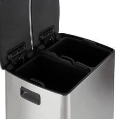 Dunelm Stainless Steel 40L Curve Recycling Bin -Comfortable Home 1000185514 alt05