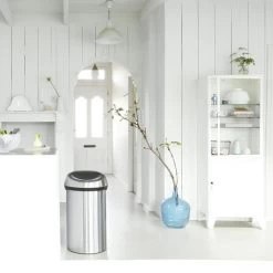 Brabantia 60 Litre Matt Steel Touch Bin