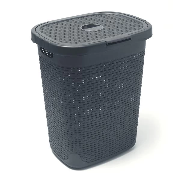 Addis 50L Charcoal Laundry Hamper 3 Addis 50L Charcoal Laundry Hamper