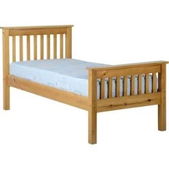 Seconique Monaco Pine High Foot End Bed Frame