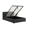 GFW Toronto Black Faux Leather Ottoman Bed Frame