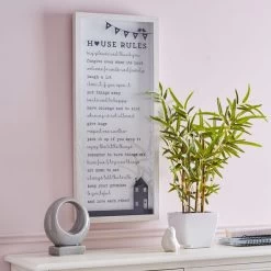 Dunelm House Rules Wall Art