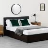 Seconique Waverley Black Faux Leather Ottoman Bed