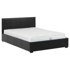 Seconique Waverley Black Faux Leather Ottoman Bed -Comfortable Home 30617496 alt02
