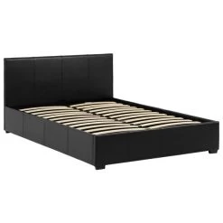 Seconique Waverley Black Faux Leather Ottoman Bed -Comfortable Home 30617496 alt04