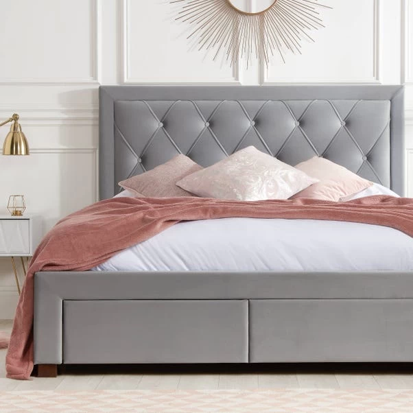 Birlea Woodbury Grey Fabric Bed Frame 4 Birlea Woodbury Grey Fabric Bed Frame - Image 2