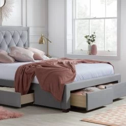 Birlea Woodbury Grey Fabric Bed Frame 10 Birlea Woodbury Grey Fabric Bed Frame -Comfortable Home 30618974 alt02