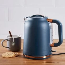 Dunelm 1.7L 3.kW Matt Navy & Copper Jug Kettle