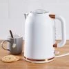 Dunelm 1.7L 3.kW Matt White & Copper Jug Kettle