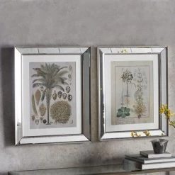 Cedar & Sage Set Of 2 Sudan Framed Art 58x48cm