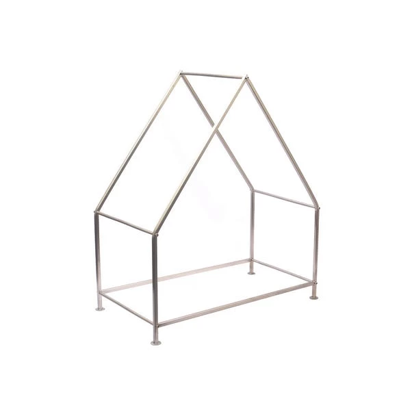 Ivyline Pewter 65cm House Log Holder 4 Ivyline Pewter 65cm House Log Holder - Image 2