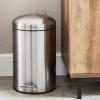 Dunelm Stainless Steel 12 Litre Round Pedal Bin -Comfortable Home 30646797