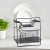 Dunelm 2 Tier Matt Black Dish Drainer And Cutlery Holder 2 Dunelm 2 Tier Matt Black Dish Drainer And Cutlery Holder -Comfortable Home 30646890