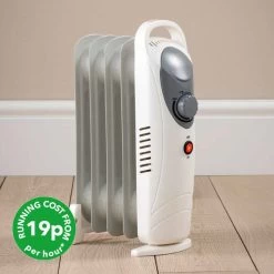 Dunelm 650W 5 Fin Oil Filled Radiator