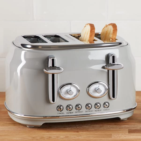 Dunelm Retro 4 Slice Grey Toaster 3 Dunelm Retro 4 Slice Grey Toaster