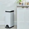Dunelm White Gloss 30L Slim Bin -Comfortable Home 30685210