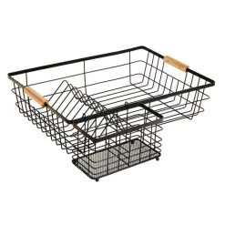 Dunelm Black Bamboo Drying Rack