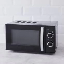 Dunelm Black 20L 700W Manual Microwave