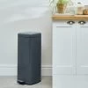 Dunelm Charcoal 30L Vete Bin -Comfortable Home 30686022