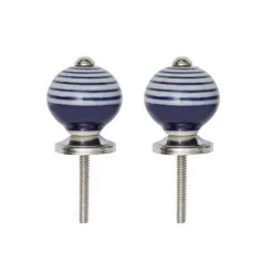 Dunelm Ceramic Swirl Set Of 2 Door Knobs