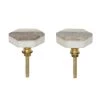 Dunelm White Stone Set Of 2 Door Knobs -Comfortable Home 30693673